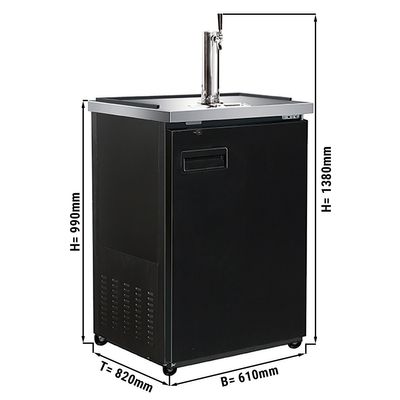 Beer cooler with tap - for 1 x 50 litre keg