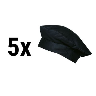 (5 sztuk) Czapka beret Luka - czarna 