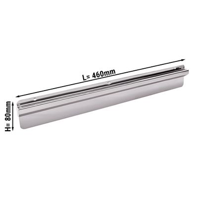 Receipt rail made of stainless steel - 46 cm | Note holder | Clip rail | Receipt rail | Note rail