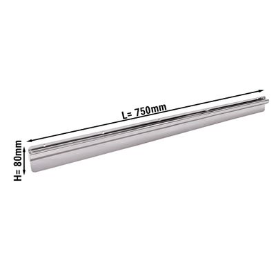 Receipt rail made of stainless steel - 75 cm | Note holder | Clip rail | Receipt rail | Note rail