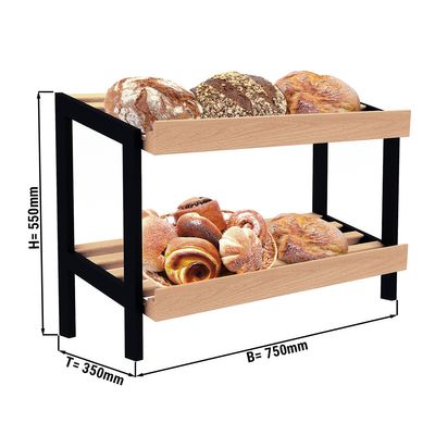 Półka na chleb - 0,7 x 0,5 m - z 2 półkami
