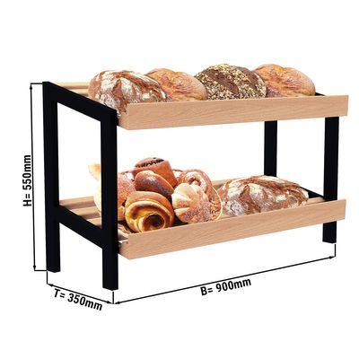 Półka na chleb - 0,9 x 0,5 m - z 2 półkami