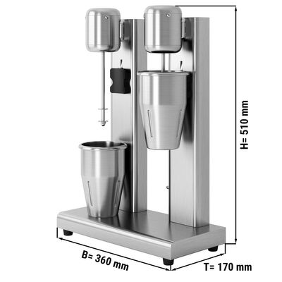 Cocktailmixer ECO - met 2 roerders - 2x950ml - 2x80 Watt