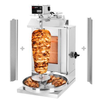 Gas Gyros-/ Dönergrill - 1 Brenner - max. 5 kg - inkl. 2 Flügeltüren