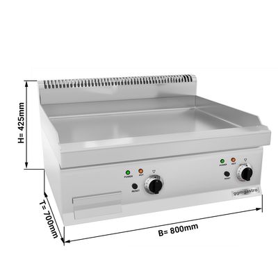 Električna ploča za pečenje - glatka (8 kW)