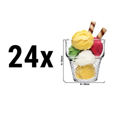 (24 Adet) Mini Kornet Dondurma - 0,245 Litre