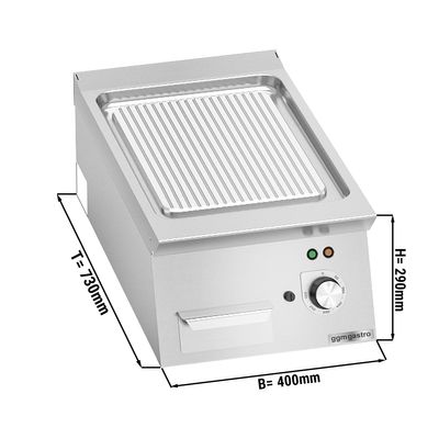 Elektromos grilltál - bordás (4,8 kW)