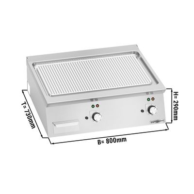 Elektromos grilltál - bordás (11,4 kW)