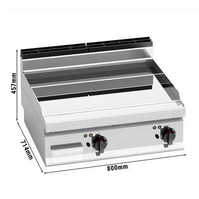 Electric griddle - smooth - with glossy finish (9,6 kW)