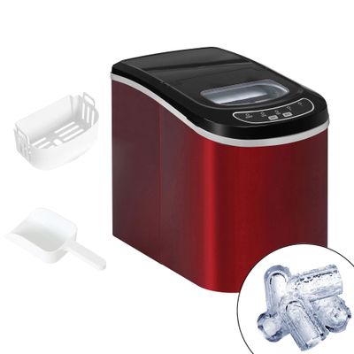 Eiswürfelmaschine - Hohlzylinder - 12 kg/24 h - Rot