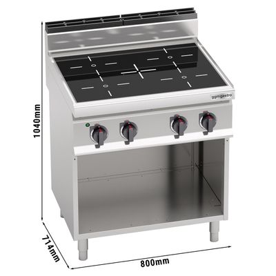 Induction stove - 4 hobs (14kW)