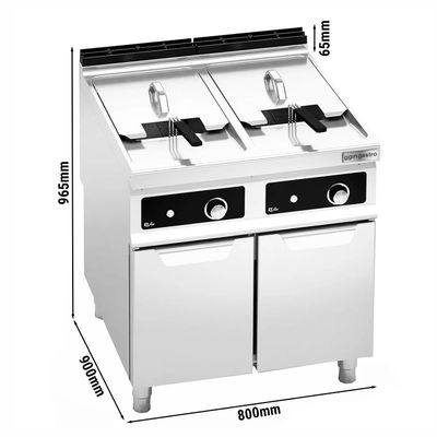 Electric deep fryer - 22 + 22 litres (44 kW) - Electronic controls	