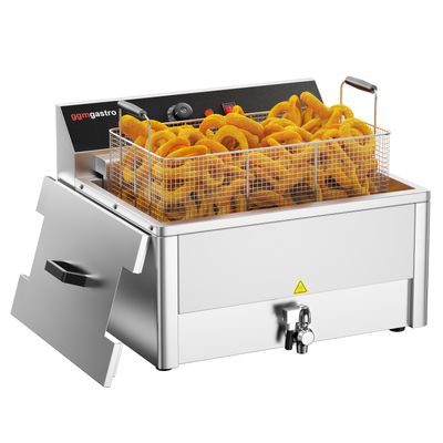 Elektro Fisch Fritteuse - 20,4 Liter - 5 kW - mit Ablasshahn
