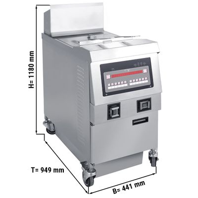 Electric deep fryer with filter system - 25 litres (14.2 kW)	