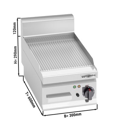 Elektromos grilltál - bordás (4 kW)
