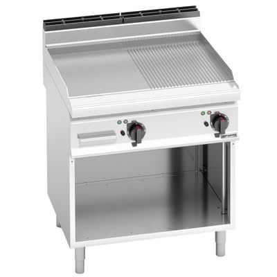 Elektro Bratplatte - 9,6 kW - Glatt & Gerillt