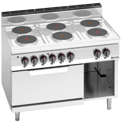 Elektroherd - 15,6 kW - 6 Platten Rund - inkl. Elektrobackofen Statisch - 7,5 kW