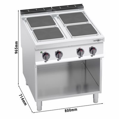 Electric stove 4x angular plates (14 kW)