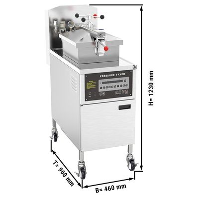 Elektrische Hochdruckfritteuse mit Filtersystem - 24 Liter - 13,5 kW - Digital