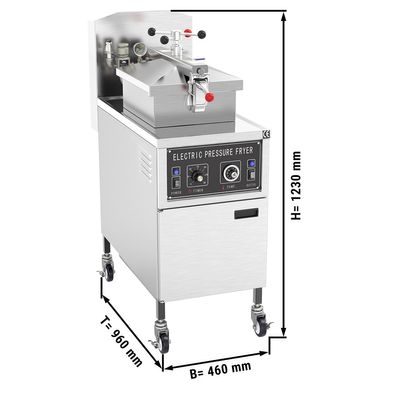 Friggitrice elettrica ad alta pressione con sistema di filtraggio - 24 litri (12 kW)