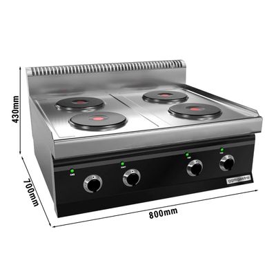 Cocina eléctrica - 4× placas redondas (10,4 kW)