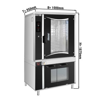 Bakery Electric Convection Oven - Digital - 10x EN 60x40 - incl. Proofing Cabinet