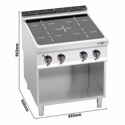 4x infrared hobs (16 kW)
