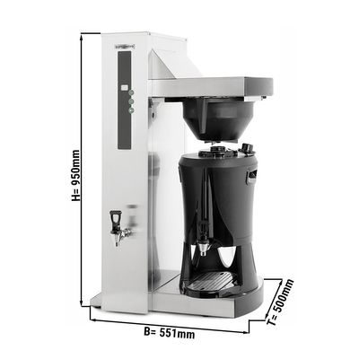 Máquina de café con filtro y dispensador de agua caliente - 5 litros