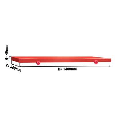 Kasap için Kesme Tahtası - 140 x 80 cm - Kırmızı