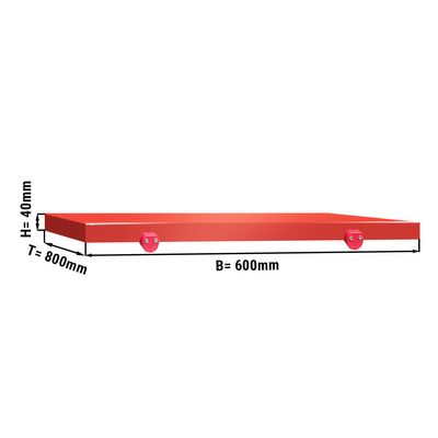 Kasap için Kesme Tahtası - 60 x 80 cm - Kırmızı
