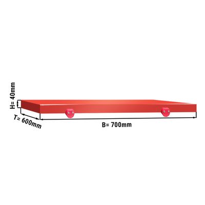 Kasap için Kesme Tahtası - 70 x 60 cm - Kırmızı