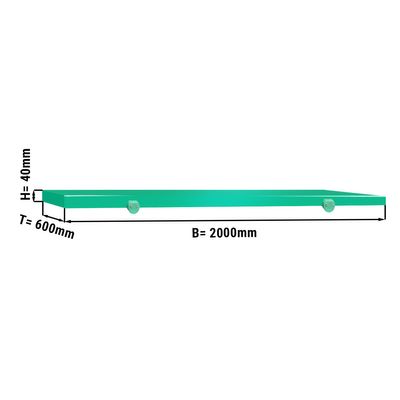 Deska do krojenia na stół rzeźniczy - 200 x 60 cm - Zielona