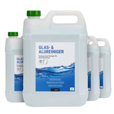 (4 Stück) Glas- & Alureiniger für Spülmaschinen á 5 Liter - Ökologisch