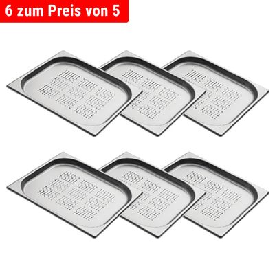 Edelstahl GN Behälter 2/3 - gelocht - Tiefe: 20 mm