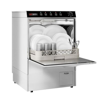 Geschirrspülmaschine - Manuell - 3,55 kW - mit Reiniger-, Klarspüler- & Laugenpumpe