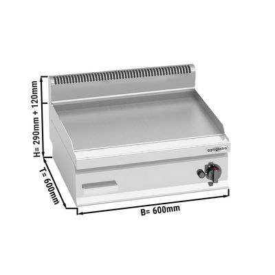 Gas griddle plate - Smooth (8 kW)
