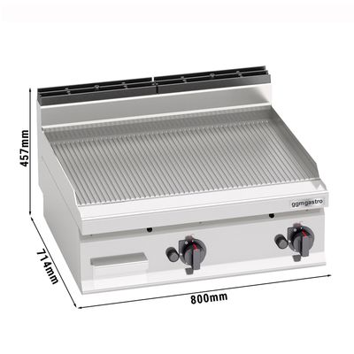 Plinska grill ploča - Rebrasta površina (13,8 kW)