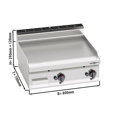 Gas griddle plate - Smooth (13.8 kW)