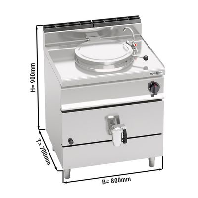 Plinski uređaj za kuhanje vode / juhe - 55 l (15,5) - neizravno grijanje