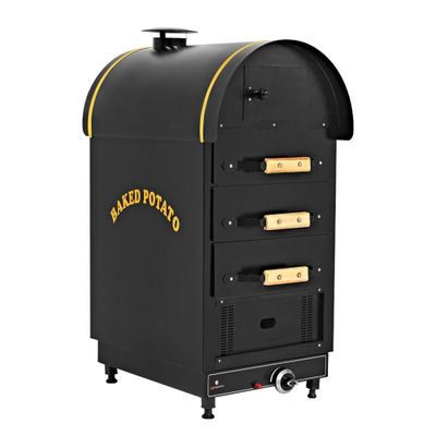 Gas Kumpir Kartoffelofen - manuell - 4,9 kW - mit 3 Schubladen