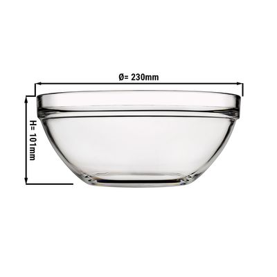 (6 db) Szakács üveg tál - 2,5 liter