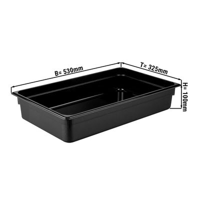 Polypropylene containers GN 1/1 - black - height 100mm