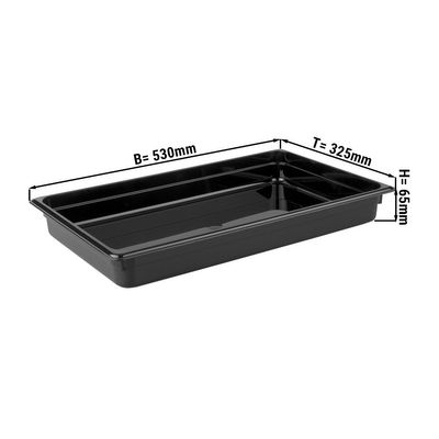 Polypropylene containers GN 1/1 - black - height 65mm