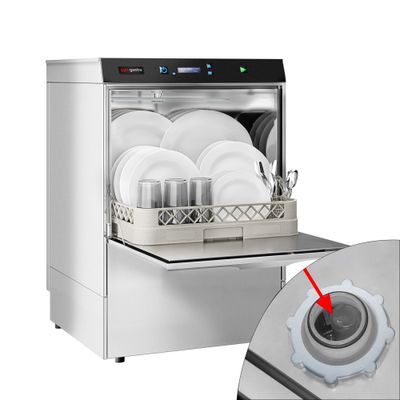 Doppelwandige Geschirrspülmaschine - Digital - 3,9 kW - inkl. Entkalker - mit Reiniger-, Klarspüler- & Laugenpumpe
