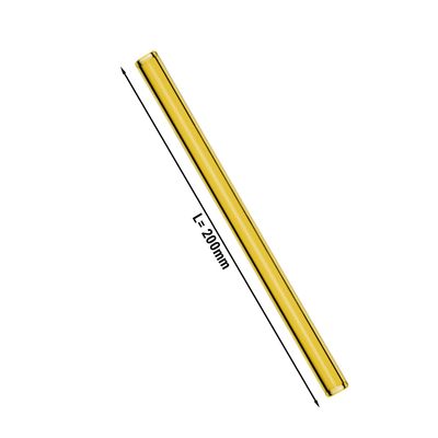 (50 pieces) Glass drinking straws in yellow - 20 cm - straight - incl. nylon cleaning brush	