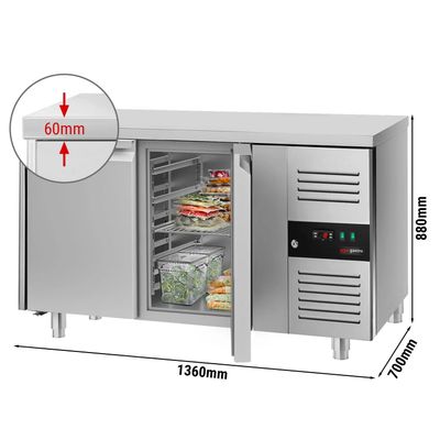 Tavolo congelatore ECO - 1360x700mm - 2 porte