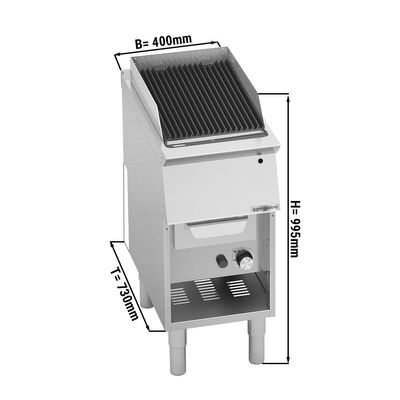 Gas water grill - 400mm - 9 kW