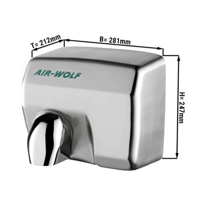 Stainless steel hand dryer - AIR-WOLF	