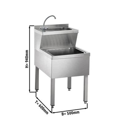 Hand wash basin combi + cleaning & rinsing
