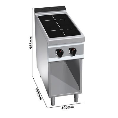Cuisinière à induction - 10 kW - 2 plaques de cuisson